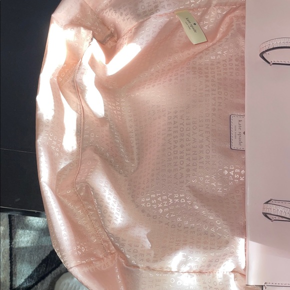 Kate Spade New York Maryanne Light Pink Tote / accent Bow & Pom Pom 15.5” x 10.5 - Picture 15 of 16